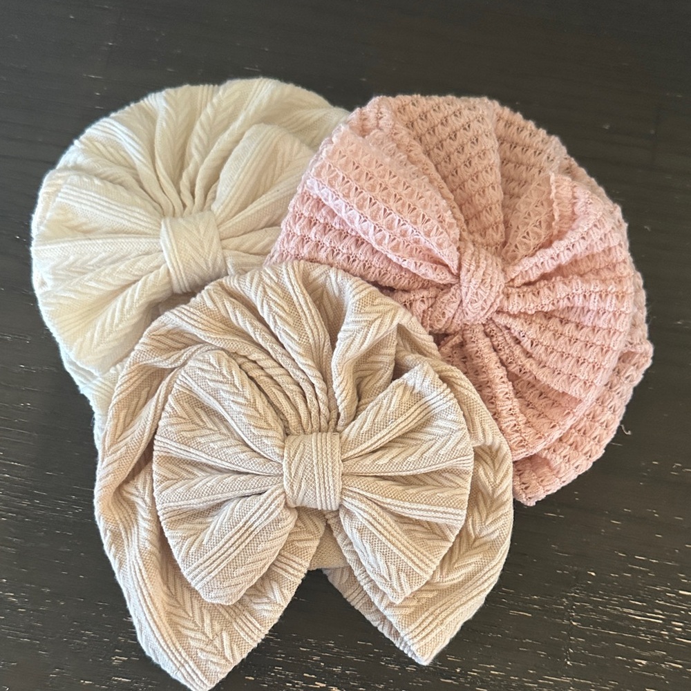 Set of Three Knotted Baby Headbands